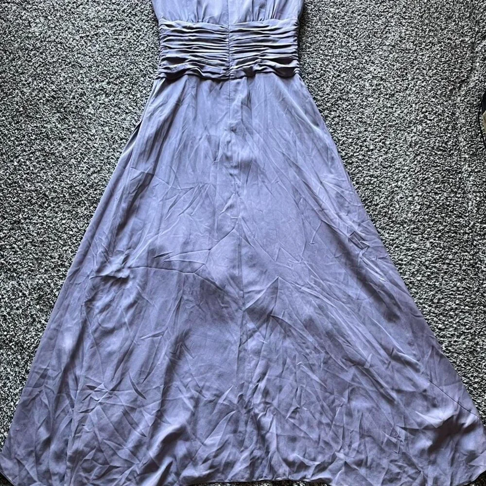 Vintage Lavender Purple Chadwicks 100% Silk 8 Maxi Prom Dress Eveningwear Formal - Picture 4 of 8